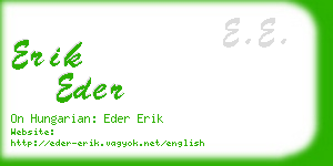 erik eder business card